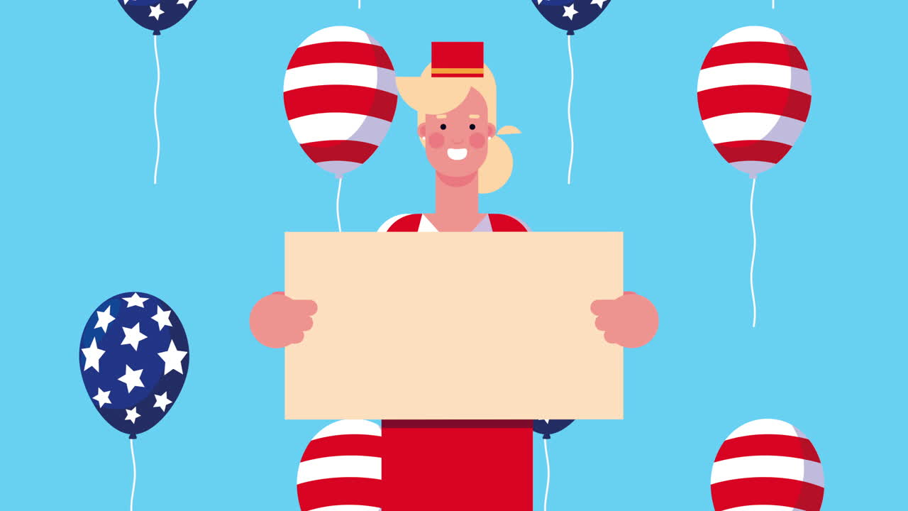 happy labor day celebration with stewardess lifting lettering