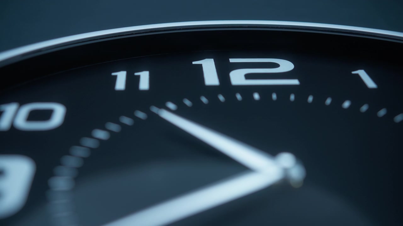 Close up of a minimalist wall clock