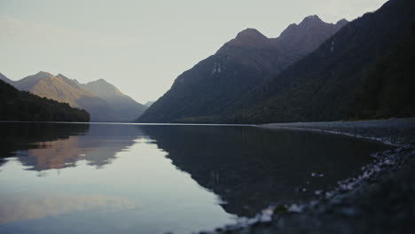 serene mountain lake reflection