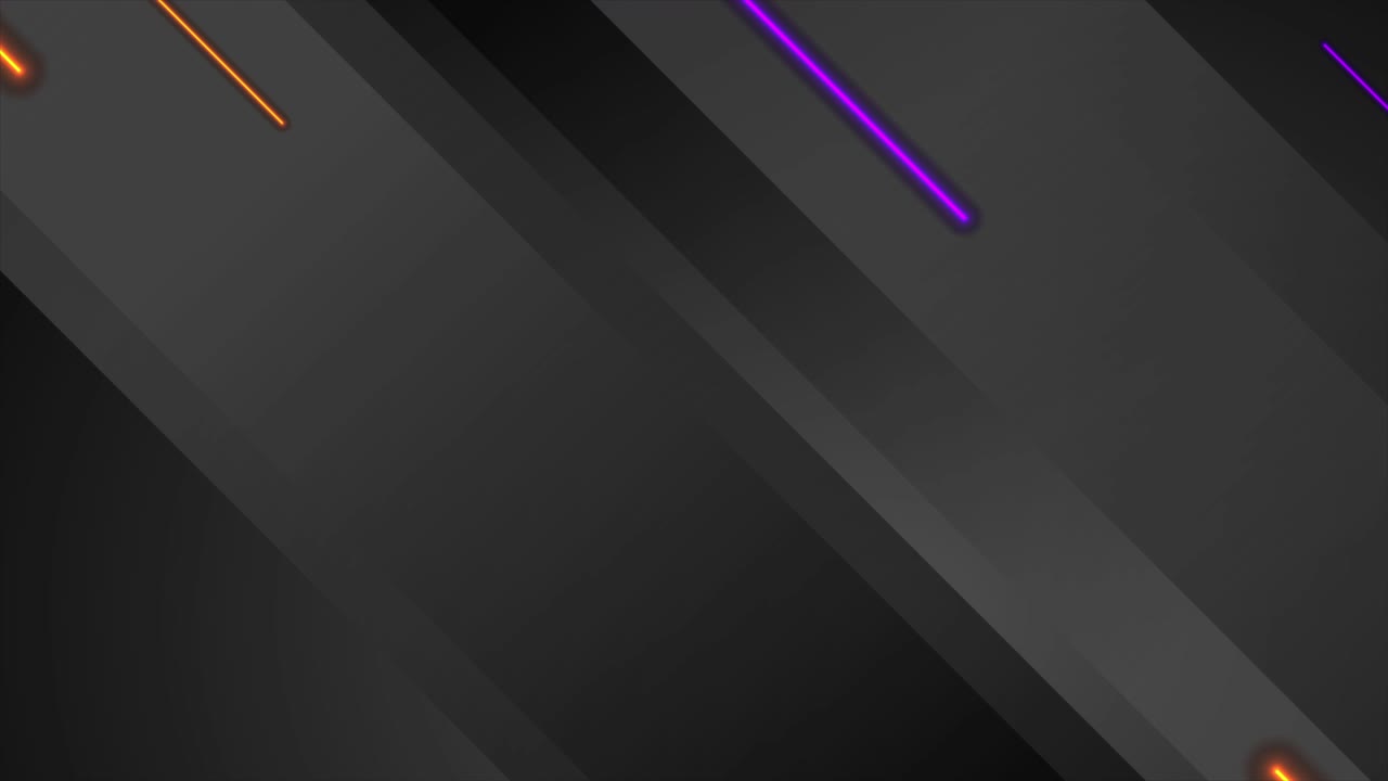 fondo de movimiento de tecnología retro con líneas de neón láser naranja violeta