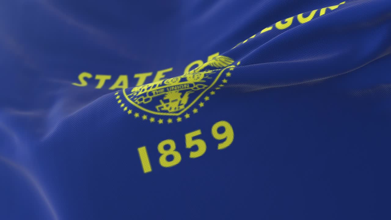 미국 오리건 주 (oregon) 의 국기.