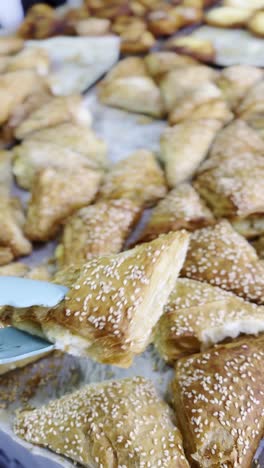 selection of triangle pastries
