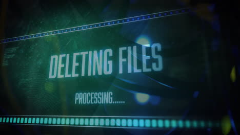 animación del procesamiento de datos a través de cables de servidor de computadoras