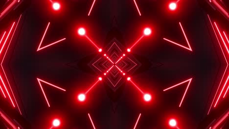 red neon geometric tunnel