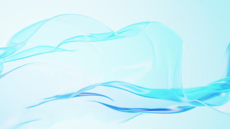 flowing transparent cloth background, 3d rendering.