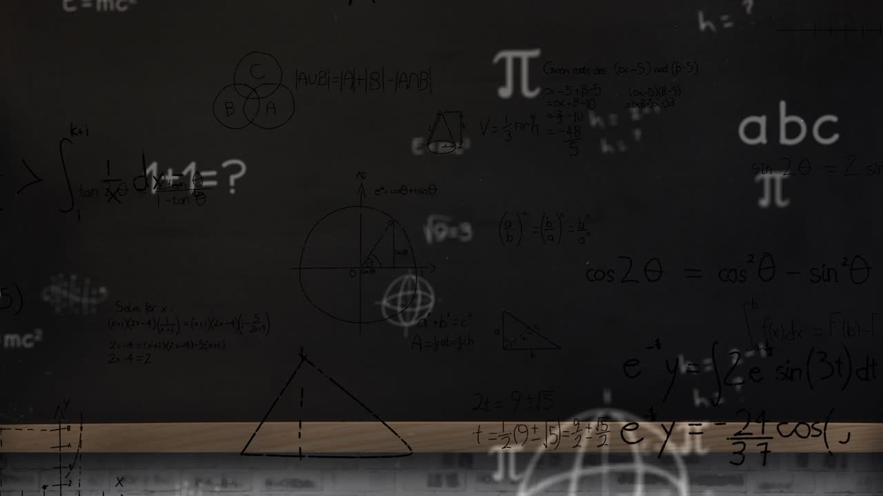 Animation of mathematical equations and molecules over books