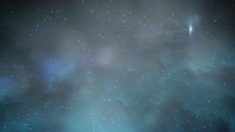 검은 바탕에 연기와 보케 조명 위에 움직이는 크리스마스 별의 애니메이션