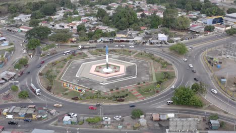 Vista-De-La-Carretera-Redonda-En-La-Ciudad