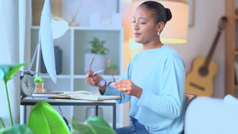 female author researching for a new book