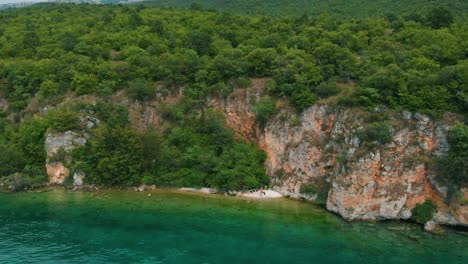 toma aérea de la costa de macedonia