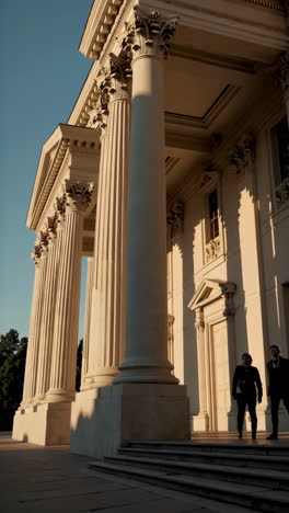 classic architecture with people