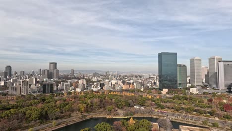 a time-lapse view of a sprawling urban cityscape.