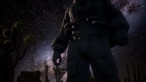la formación de astronautas y estrellas de la vía láctea en el valle de la muerte