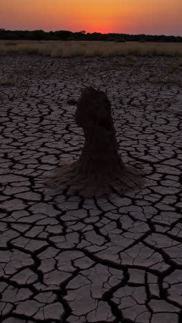 dried land sunset