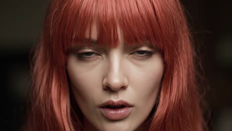 woman with red hair portrait