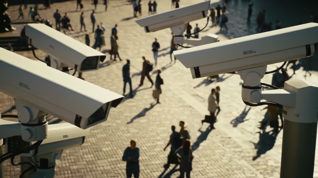 Surveillance Technology in Urban Spaces: An Insight into Public Monitoring Through CCTV Cameras Observing Pedestrian Activity in a Busy Square