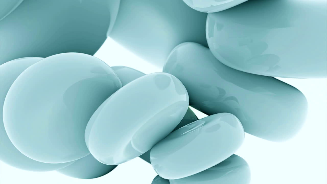 Abstract Light Blue 3D Shapes