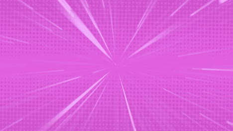 animación de formas blancas que se mueven sobre un fondo rosado