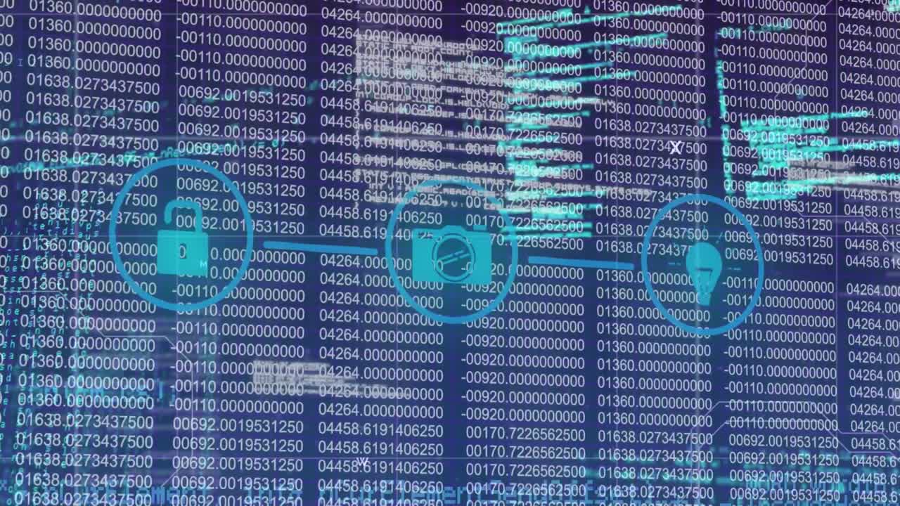 연결 네트워크의 애니메이션 및 아이콘을 통해 데이터 처리