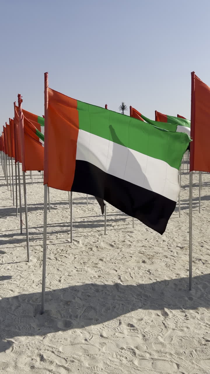 Uae flag garden at kite beach in dubai free visit attraction celebrating uae national day and flag