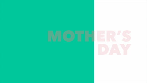 mothers day text on fashion green and white gradient