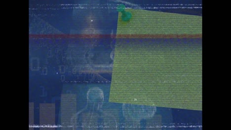 Animation of data processing over note
