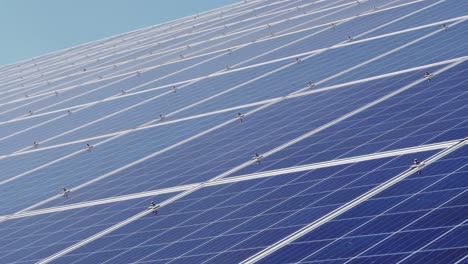 solar panels against the deep blue sky. alternative energy