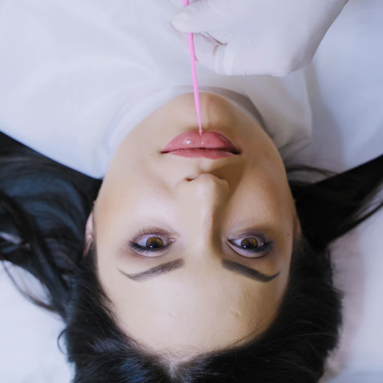 Make up for lips of woman