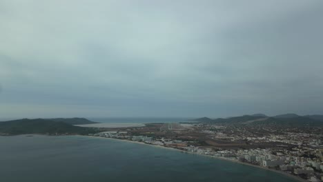 Pilot-POV-during-the-approach-and-landing-at-Ibiza-airport,-Spain