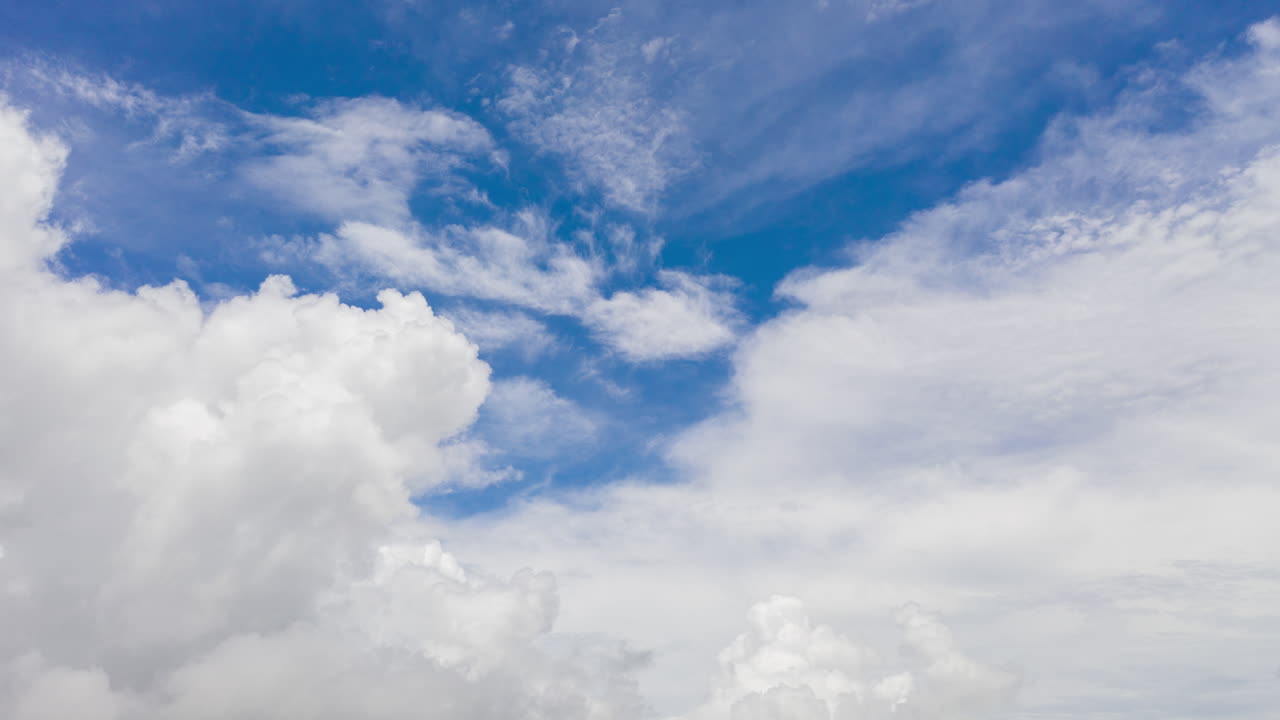 moving cloud on sunny day, time lapse clear blue sky and beautiful cloud