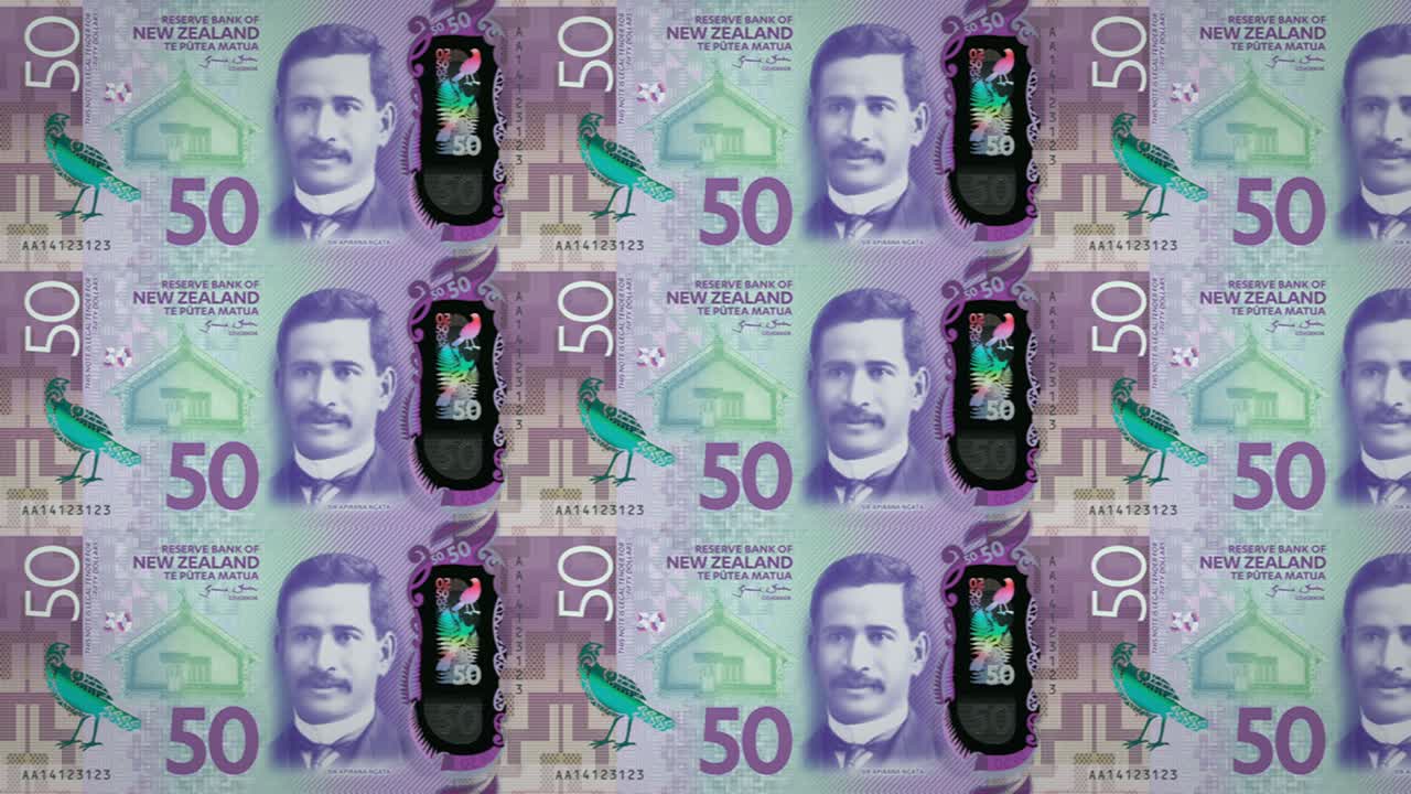 뉴질랜드 50달러 지폐 롤링, 현금, 루프