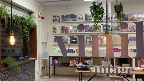 vintage vinyl record store