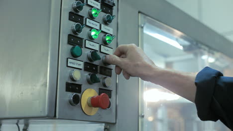 factory control panel. industrial manufacturing control desk