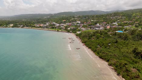 coastline aerial view of jamaica north coast