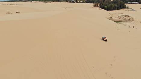 white sand dunes in mui ne phan thiet vietnam. popular tourist attraction