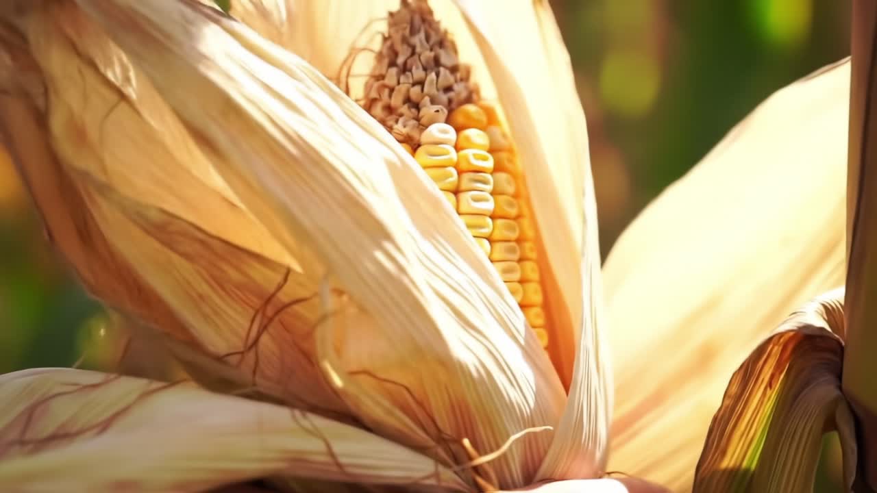 Harvesting Fresh Corn in a Rural Field During Autumn Season