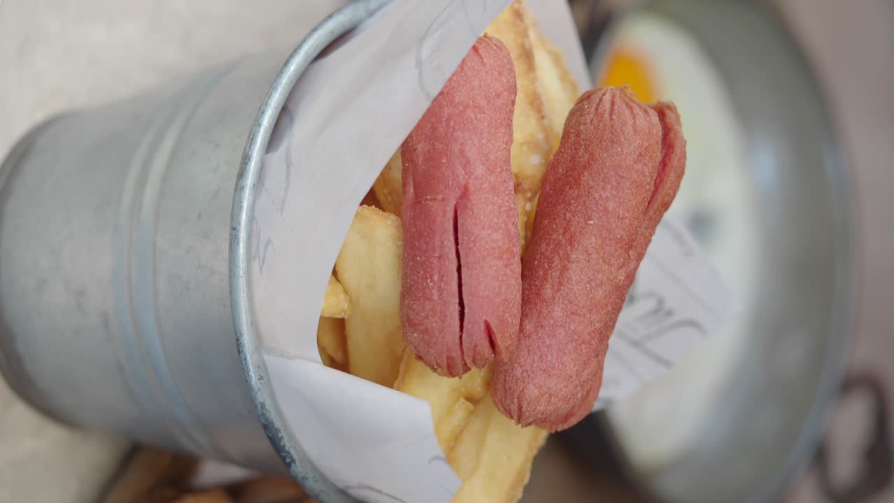 Breakfast Fries and Hot Dogs