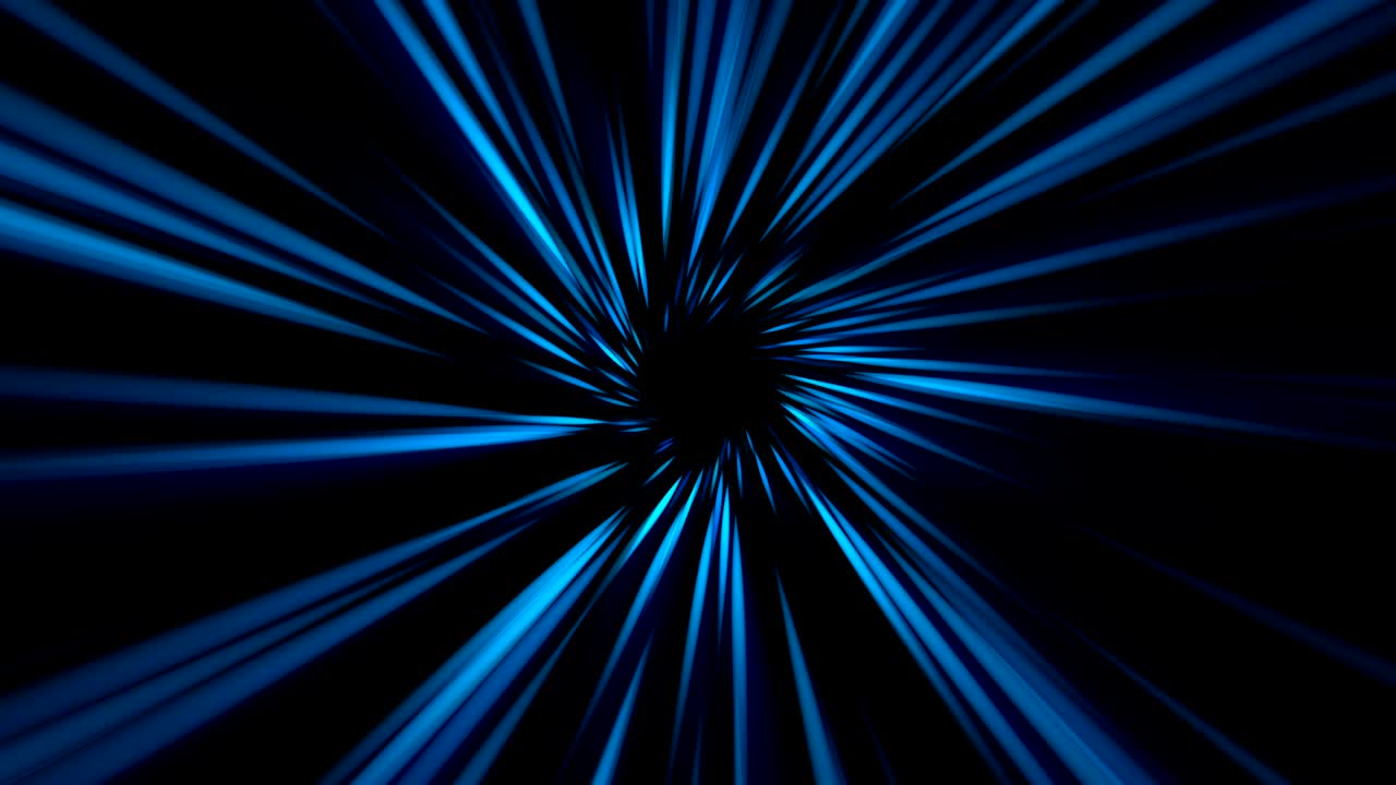 vuelo a través de un túnel de energía azul. bucle sin costuras fondo abstracto.