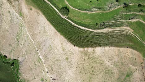 aerial view of hills and valleys