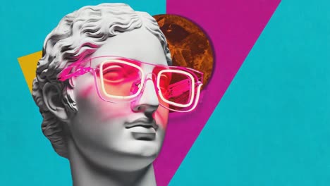 statue with sunglasses