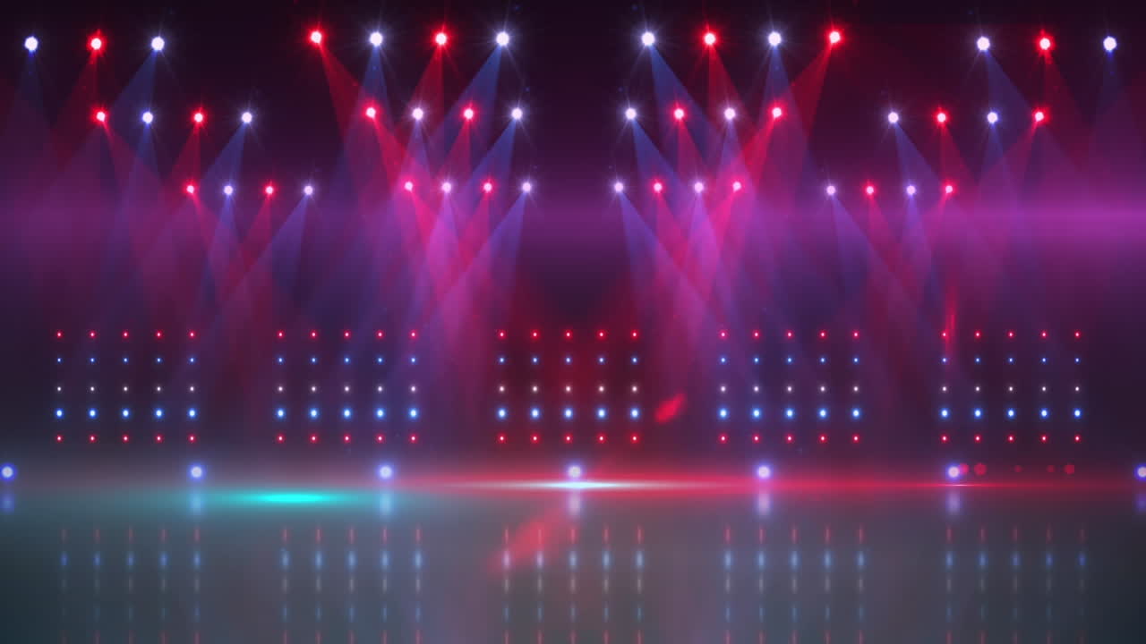 animación de puntos de luz sobre el escenario