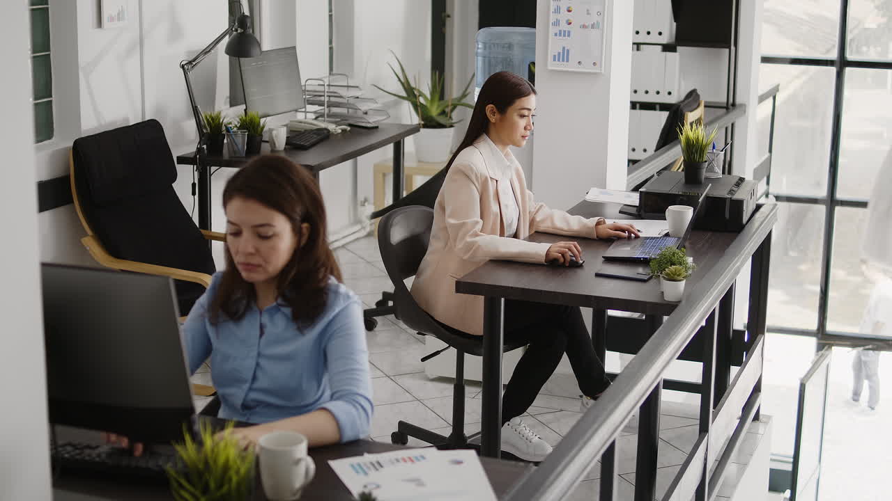 Office workers in a modern office