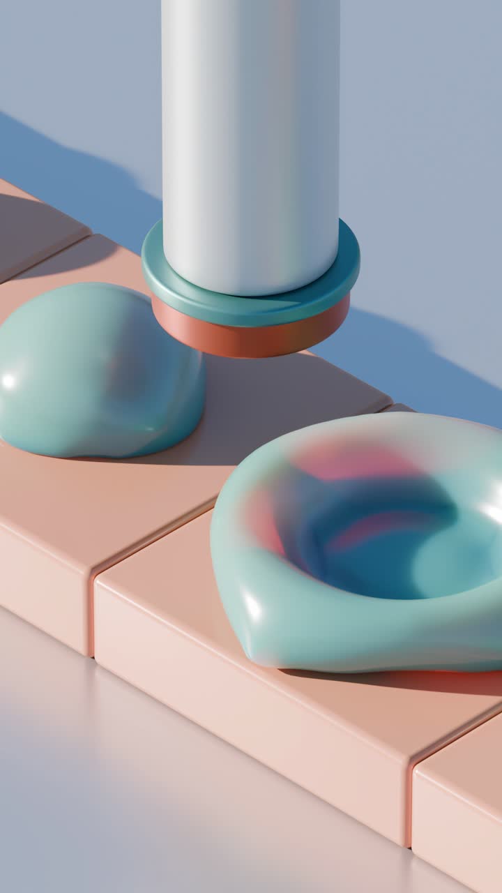 추상화된 화장품의 3d 렌더링