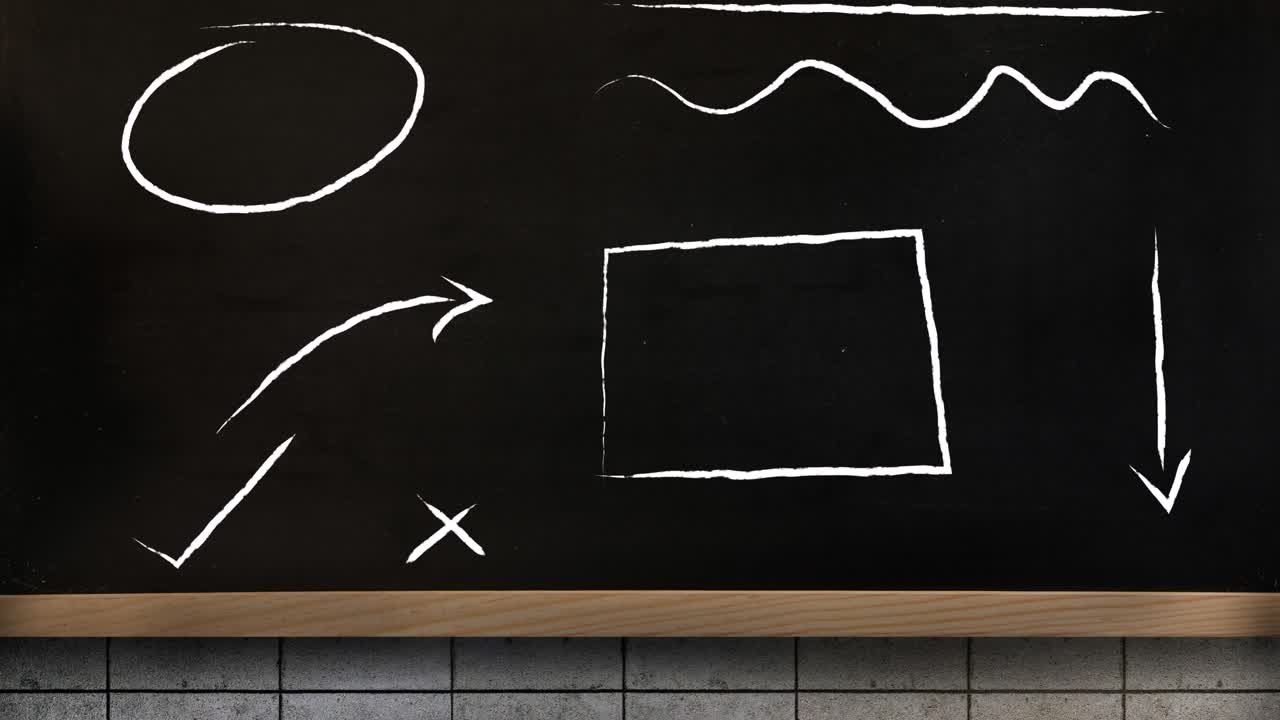 animación digital de formas abstractas sobre una superficie de madera contra un fondo negro