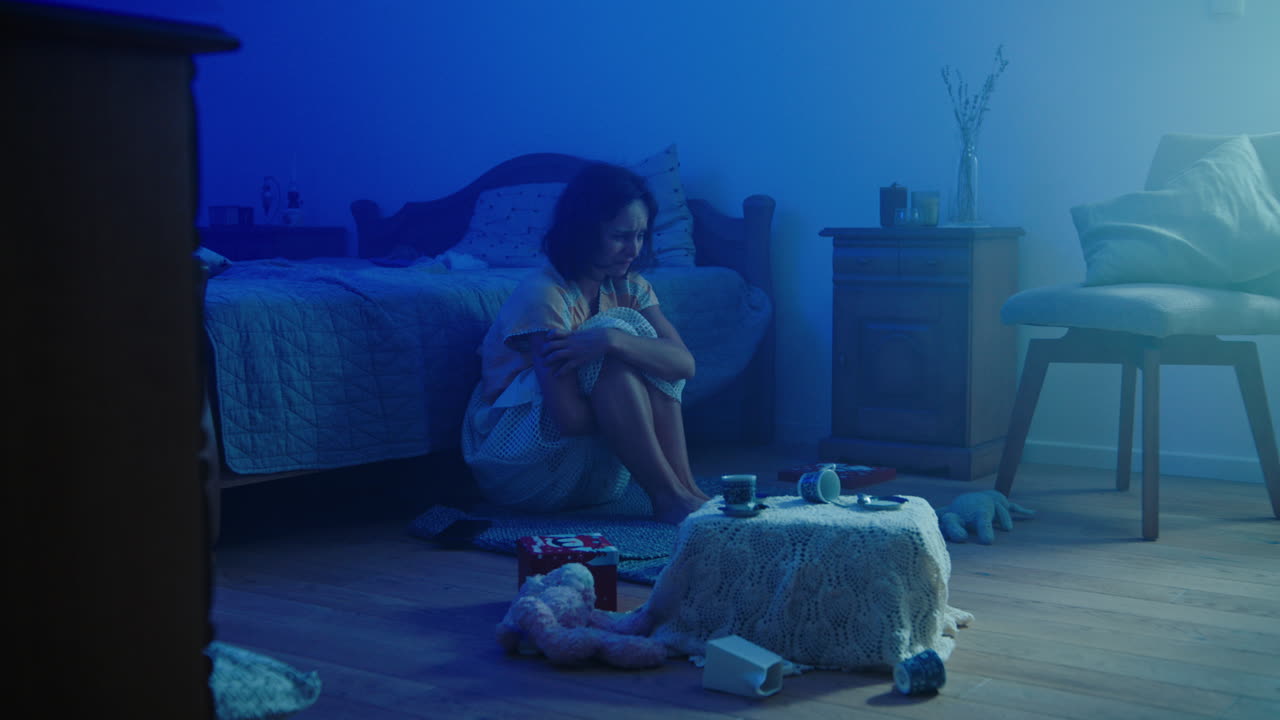 A young woman realises that something is wrong