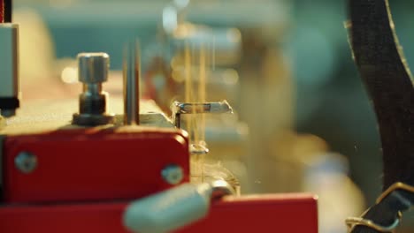 detail image from sewing jeans in jeans production factory
