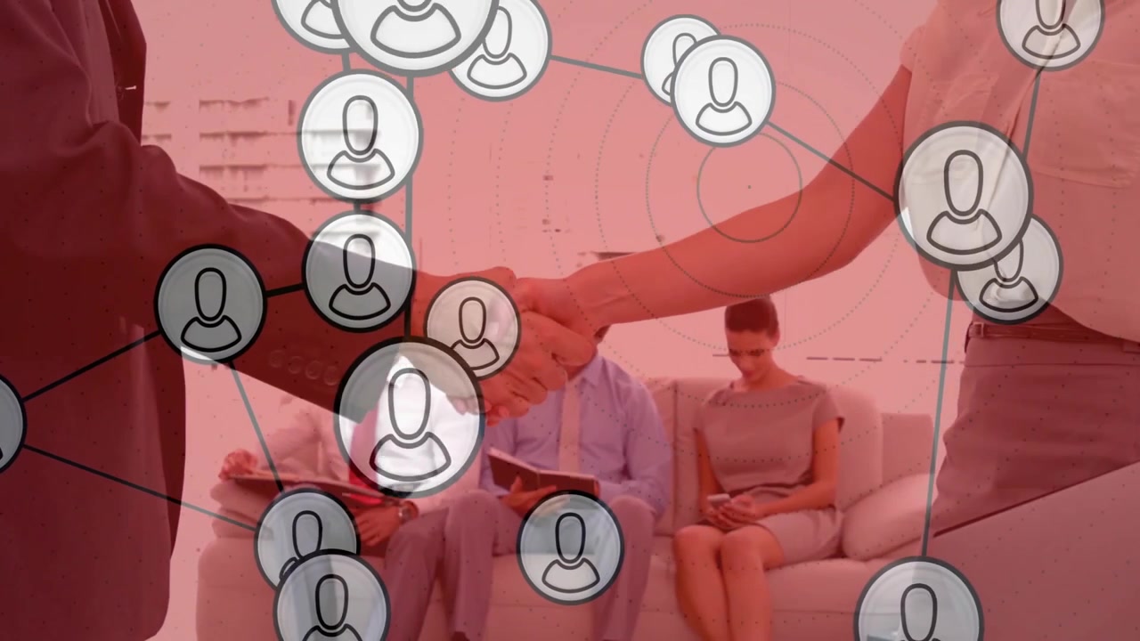 Liike-elämän ammattilaiset kättelevät digitaalisen verkoston visualisoinnin kera