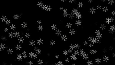 abstract falling winter snow seamless loop animation green screen alpha.