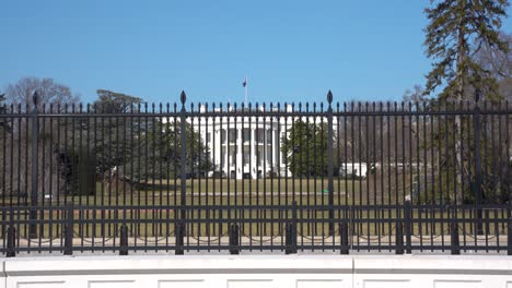 a straight-on shot of the white house