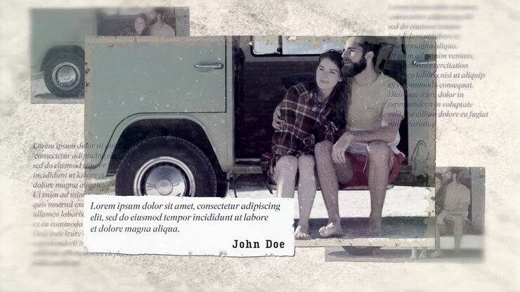 People in Retro Collage